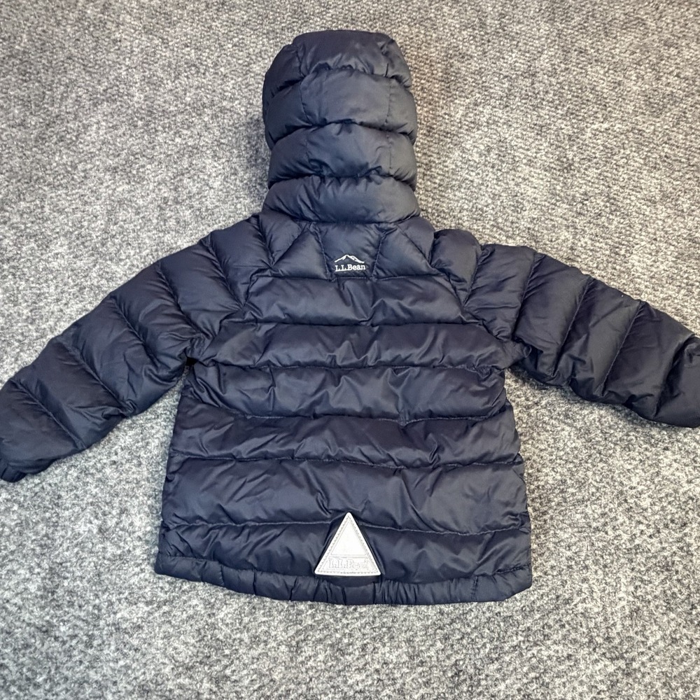 L.L. Bean 12-18 Month Ultralight 650 DownTek Jacket Navy Hooded Water Resistant - Picture 8 of 9